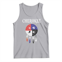Cherokee Tank Top Native American Tribes Medicine Wheel Dreamcatcher Spirit Animal Paws - Wonder Print Shop