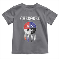 Cherokee Toddler T Shirt Native American Tribes Medicine Wheel Dreamcatcher Spirit Animal Paws - Wonder Print Shop