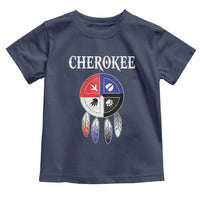 Cherokee Toddler T Shirt Native American Tribes Medicine Wheel Dreamcatcher Spirit Animal Paws - Wonder Print Shop