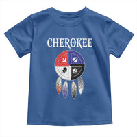 Cherokee Toddler T Shirt Native American Tribes Medicine Wheel Dreamcatcher Spirit Animal Paws - Wonder Print Shop