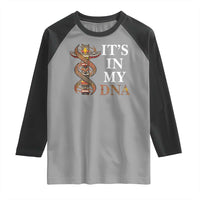 Native American Raglan Shirt It's In My DNA Totem Indigenous USA - Wonder Print Shop