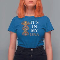 Native American T Shirt For Women It's In My DNA Totem Indigenous USA - Wonder Print Shop