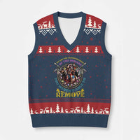 Native American V-Neck Knit Sweater Vest We Are The Grandchildren Of The Indians Indigenous Warrior - Wonder Print Shop