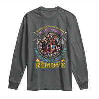Native American Long Sleeve Shirt We Are The Grandchildren Of The Indians Indigenous Warrior - Wonder Print Shop