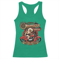 Native American Rider Racerback Tank Top American Indian Legendary Motorcycle Vintage Pin Up Girl - Wonder Print Shop