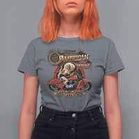 Native American Rider T Shirt For Women American Indian Legendary Motorcycle Vintage Pin Up Girl - Wonder Print Shop