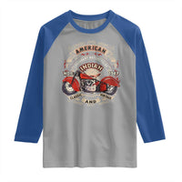 Native American Rider Raglan Shirt American Indian Legendary Motorcycle Vintage Biker - Wonder Print Shop