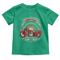Native American Rider Toddler T Shirt American Indian Legendary Motorcycle Vintage Biker - Wonder Print Shop