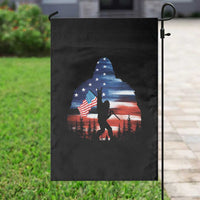 Funny Bigfoot Night Stroll American Flag Garden Flag Patriotic 4th July - Wonder Print Shop