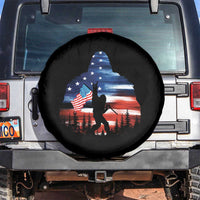 Funny Bigfoot Night Stroll American Flag Spare Tire Cover Patriotic 4th July - Wonder Print Shop
