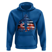 Funny Bigfoot Night Stroll American Flag Hoodie Patriotic 4th July - Wonder Print Shop