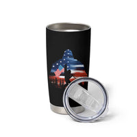 Funny Bigfoot Night Stroll American Flag Tumbler Cup Patriotic 4th July - Wonder Print Shop