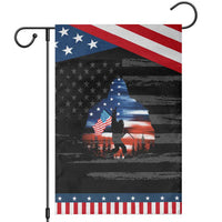 Funny Bigfoot Night Stroll American Flag Patriotic Garden Flag Patriotic 4th July