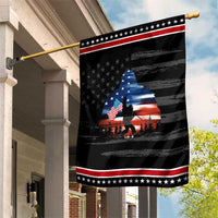 Funny Bigfoot Night Stroll American Flag Patriotic Garden Flag Patriotic 4th July
