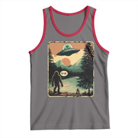 Funny Bigfoot Sasquatch Alien Spaceship UFO Introvert Bruh Tank Top - Wonder Print Shop