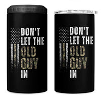 Funny Dont Let The Old Guy In 4 in 1 Can Cooler Tumbler Vintage Camo American Flag - Wonder Print Shop