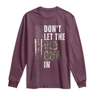 Funny Dont Let The Old Guy In Long Sleeve Shirt Vintage Camo American Flag - Wonder Print Shop