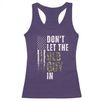 Funny Dont Let The Old Guy In Racerback Tank Top Vintage Camo American Flag - Wonder Print Shop