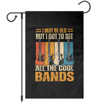 Funny I May Be Old But I Got To See All The Cool Bands Garden Flag Guitar - Wonder Print Shop