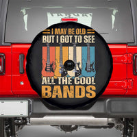 Funny I May Be Old But I Got To See All The Cool Bands Spare Tire Cover Guitar - Wonder Print Shop