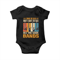 Funny I May Be Old But I Got To See All The Cool Bands Baby Onesie Guitar - Wonder Print Shop