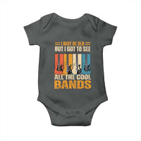 Funny I May Be Old But I Got To See All The Cool Bands Baby Onesie Guitar - Wonder Print Shop