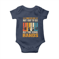 Funny I May Be Old But I Got To See All The Cool Bands Baby Onesie Guitar - Wonder Print Shop