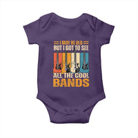 Funny I May Be Old But I Got To See All The Cool Bands Baby Onesie Guitar - Wonder Print Shop