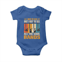 Funny I May Be Old But I Got To See All The Cool Bands Baby Onesie Guitar - Wonder Print Shop