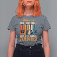Funny I May Be Old But I Got To See All The Cool Bands T Shirt For Women Guitar - Wonder Print Shop