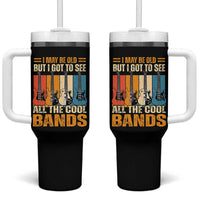 Funny I May Be Old But I Got To See All The Cool Bands Tumbler With Handle Guitar - Wonder Print Shop