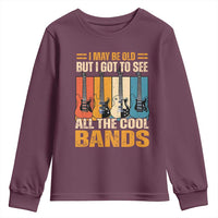 Funny I May Be Old But I Got To See All The Cool Bands Youth Sweatshirt Guitar - Wonder Print Shop