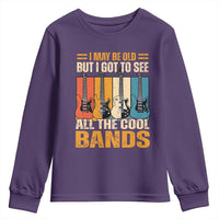 Funny I May Be Old But I Got To See All The Cool Bands Youth Sweatshirt Guitar - Wonder Print Shop