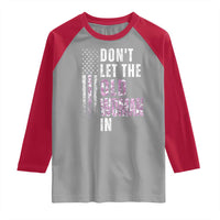 Funny Dont Let The Old Woman In Raglan Shirt Vintage Pink Camo American Flag - Wonder Print Shop