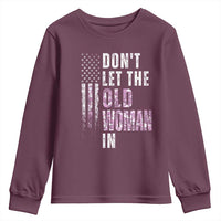 Funny Dont Let The Old Woman In Youth Sweatshirt Vintage Pink Camo American Flag - Wonder Print Shop