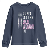 Funny Dont Let The Old Woman In Youth Sweatshirt Vintage Pink Camo American Flag - Wonder Print Shop