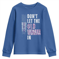 Funny Dont Let The Old Woman In Youth Sweatshirt Vintage Pink Camo American Flag - Wonder Print Shop