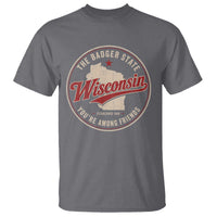 Wisconsin The Badger State T Shirt You're Among Friends Retro WI State