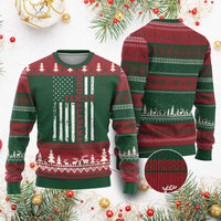 God Family Alabama Ugly Christmas Sweater AL Game Day Christian American Flag