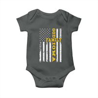 God Family Iowa Baby Onesie IA State Game Day Christian American Flag