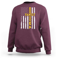 God Family Iowa Sweatshirt IA State Game Day Christian American Flag