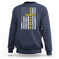 God Family Iowa Sweatshirt IA State Game Day Christian American Flag