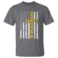 God Family Iowa T Shirt IA State Game Day Christian American Flag