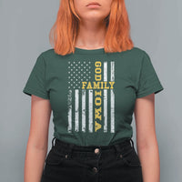 God Family Iowa T Shirt For Women IA State Game Day Christian American Flag