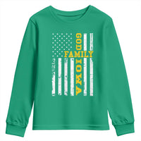 God Family Iowa Youth Sweatshirt IA State Game Day Christian American Flag