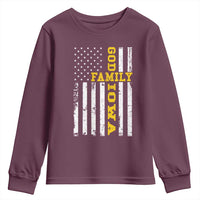 God Family Iowa Youth Sweatshirt IA State Game Day Christian American Flag
