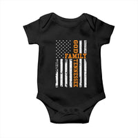 God Family Tennessee Baby Onesie TN Game Day Christian American Flag