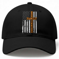 God Family Tennessee Baseball Cap TN Game Day Christian American Flag