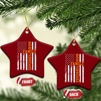 God Family Tennessee Ceramic Ornament TN Game Day Christian American Flag