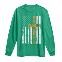 God Family Tennessee Long Sleeve Shirt TN Game Day Christian American Flag